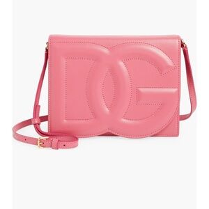 NWT Dolce & Gabbana DG Logo Flap Leather Crossbody Bag - Lilac